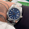 Годинник наручний для хлопців Rolex DateJust Silver/Blue, фото 8