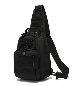 Сумка тактична через плече Чорна A743.PeremogaUA