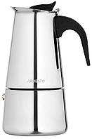 ARDESTO Гейзерная кофеварка Gemini Apulia, 6 чашек, нержавеющая сталь (AR0806SS)