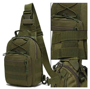 Сумка тактична через плече Олива A742.PeremogaUA