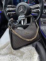 Женская сумка Michael Kors (чёрная с коричневым) модная стильная маленькая сумочка Gi11326