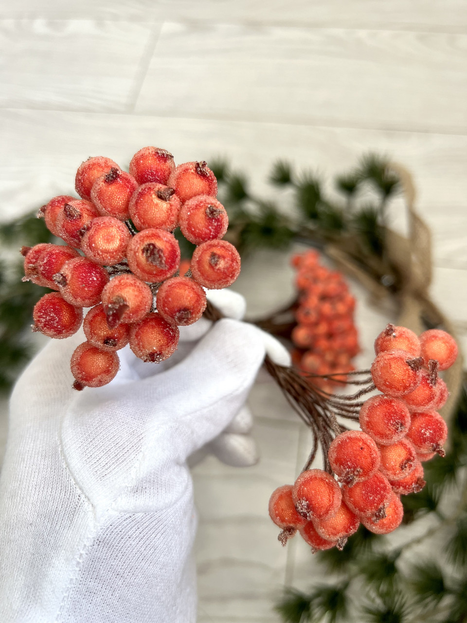 Ягода декоративна в цукрі.Цукрова ягода ( жовто - помаранчева упаковка 400 штук ), фото 1