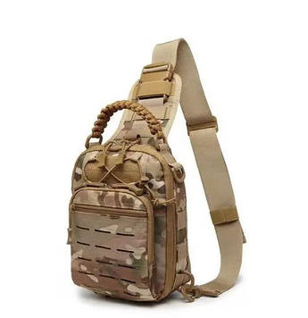 Сумка-рюкзак тактична однолямкова Мультикам ZE0147 Laser.PeremogaUA