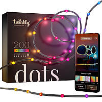 Twinkly Smart LED Гирлянда Twinkly Dots Lights RGB 200 Gen II, IP44, 10м, кабель прозрачный (TWD200STP-BEU)