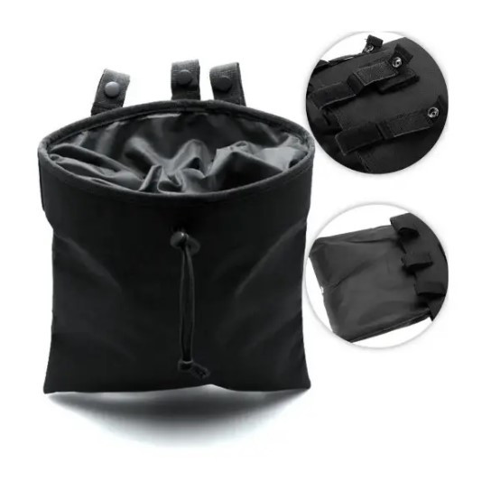 Тактична Сумка скидання, Підсумок під скидання магазинів Чорний molle Drop Pouch B214.PeremogaUA