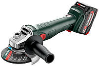 Metabo Шлифмашина угловая аккумуляторная W 18 L 9-125 QUICK, 125мм, Li-Power, 2*18В, 5.2Ач, 2.3кг (602249650)