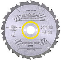 Metabo Диск пиляльний POWER CUT WOOD — PROFESSIONAL, 216х2.4х30 мм, 1.8 мм, 24 зубці (628009000)