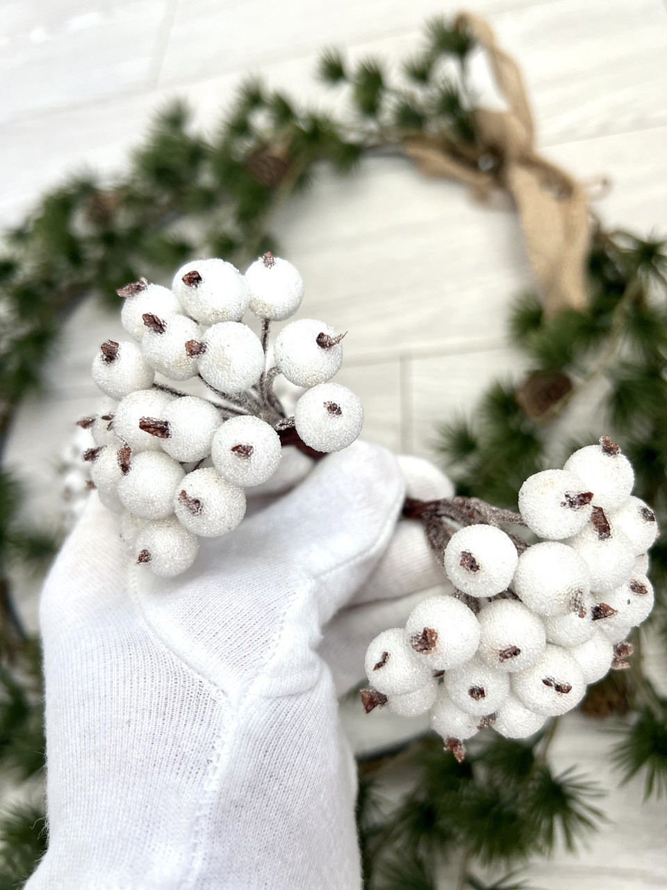 Штучна біла ягода в цукрі (40 штук), фото 1