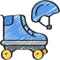 Роликові ковзани з комплектом захисту