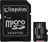 Карта пам'яті Kingston microSDHC 64GB Canvas Select + A1 (W100/R85) + SD адаптер