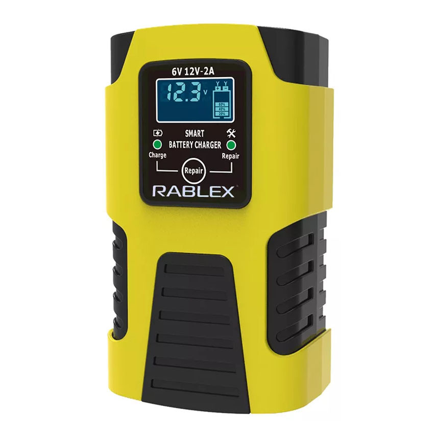 Автоматичний зарядний пристрій для акумуляторів RABLEX RB-600, (6V-12V, 2AH, 30W)