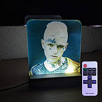 Светильник ночник с напечатанной картинкой Lil Peep с пультом acr-uf000040