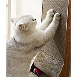 Кутова кігтеточка з гофрокартону царапка для котів Purlov 22008 Польща, фото 8