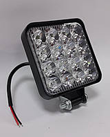 Фара LED светодиодная квадратная 48W 6000K (16 диодов) (8.5см х 8.5см х 1.5см) Mini