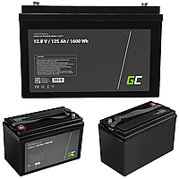 Литий железо фосфатный аккумулятор LiFePO4 GreenCell 12.8V 125Ah (100А)+BMS, Батарея для бесперебойника (ИБП)