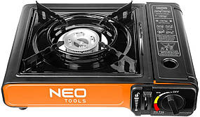 Neo Tools Плитка газова портативна, 2.1 кВт, п'єзопідпал, 150 г/год, кейс (20-050)