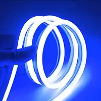 Гибкая неоновая лента LED NEON 0740 5M Blue 12V-220V, силиконовая неоновая лента на потолок Синяя