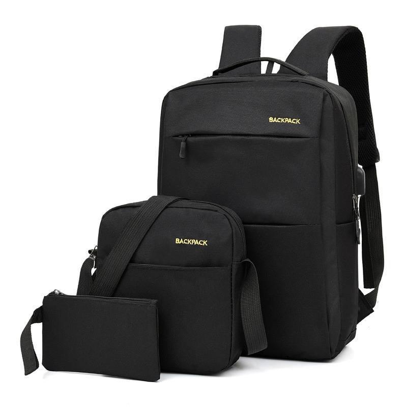 Рюкзак міський 3в1 Backpack 9018 дорожній комплект чорний EL0227