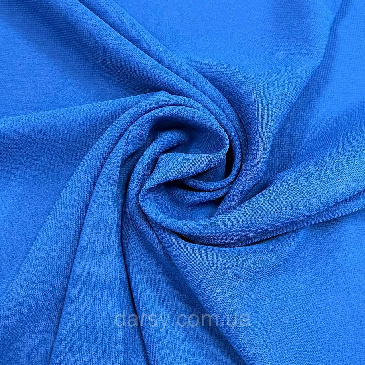 Тканина шифон, колір синій, фото 1