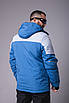 Гірськолижна чоловіча куртка блакитна оптом та в роздріб., фото 7