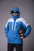 Гірськолижна чоловіча куртка блакитна оптом та в роздріб., фото 3