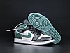 Зимові чоловічі кросівки Nike Air Jordan 1 Winter Winter Fur green black Найк Джордан Ретро з хутром високі чорні зеленим, фото 8