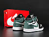 Зимові чоловічі кросівки Nike Air Jordan 1 Winter Winter Fur green black Найк Джордан Ретро з хутром високі чорні зеленим, фото 7