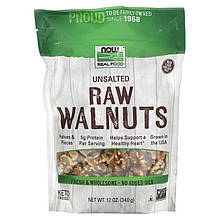 Сирі волоські горіхи NOW Foods, Real Food "Raw Walnuts" не солоні (340 г)