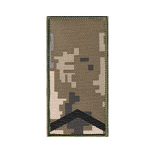 Вишитий погон старший солдат ЗСУ піксель на липучці., фото 1