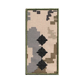 Вишитий погон старшого лейтенанта ЗСУ піксель на липучці., фото 2