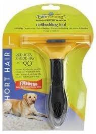 Фурмінатор з кнопкою для короткошерстих собак великих порід Large Dog De Shedding Tool Furminator L 10см Op, фото 1