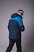 Гірськолижна чоловіча куртка синя оптом та в роздріб., фото 5