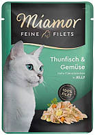 Miamor Feine Filets влажный кошачий корм с тунцом и овощами пакетик 100 г