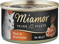 Miamor Feine Filets - влажный кошачий корм с тунцем и овощами - банка 100 г
