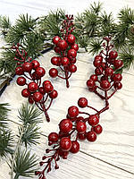 Ягода червона, глянцева для декору ( упаковка 10 штук, 12 см), фото 4