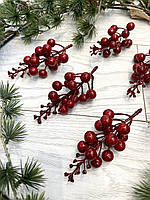 Ягода червона, глянцева для декору ( упаковка 10 штук, 12 см), фото 2