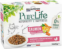 Влажный корм для кошек PNF PURE LIFE CAT Филе с семгой, морковью и цитрусовыми в соусе 12x85г