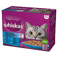 Влажный корм для кошек WHISKAS Рыбное лакомство (12 х 85 г)