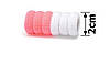 Гумка для волосся 2,0см махрова клір - рожевий і білий, фото 2