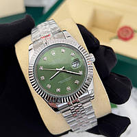 Часы наручные Rolex DateJust 41 Diamond Silver/Green