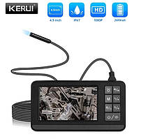 Ендоскоп з екраном Kerui Inskam P003 3 метрів. Роздільна здатність 1920*1080. IP67