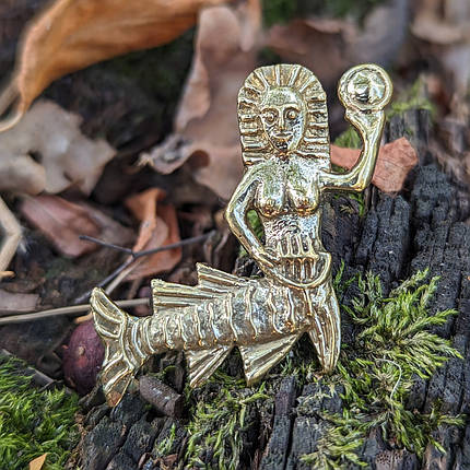 Русалка брошь бейдж, фото 2