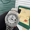 Годинник жіночий Rolex 36 mm Day — Date Silver Diamond, фото 5