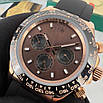 Часы Rolex Daytona Silicone Black-Cuprum Rubber, фото 9