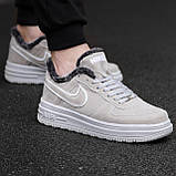 Кросівки зимові Nike Suede Winter Grey чоловічі сірі з хутром найк замшеві повсякденні зима, фото 5