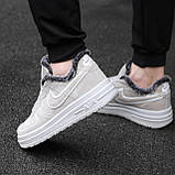 Кросівки зимові Nike Suede Winter Grey чоловічі сірі з хутром найк замшеві повсякденні зима, фото 6