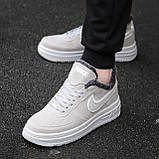 Кросівки зимові Nike Suede Winter Grey чоловічі сірі з хутром найк замшеві повсякденні зима, фото 8