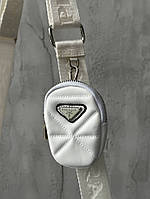 Жіноча сумка Prada Re-Nylon Padded Shoulder white хорошее качество