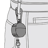 Ретрівер Daiichiseiko Carabiner Reel+Microcase Foliage Green, фото 3