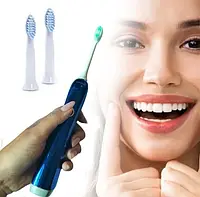 Электрическая зубная щетка со сменными насадками Gemei GM 907 electric toothbrush 5 режимов синяя